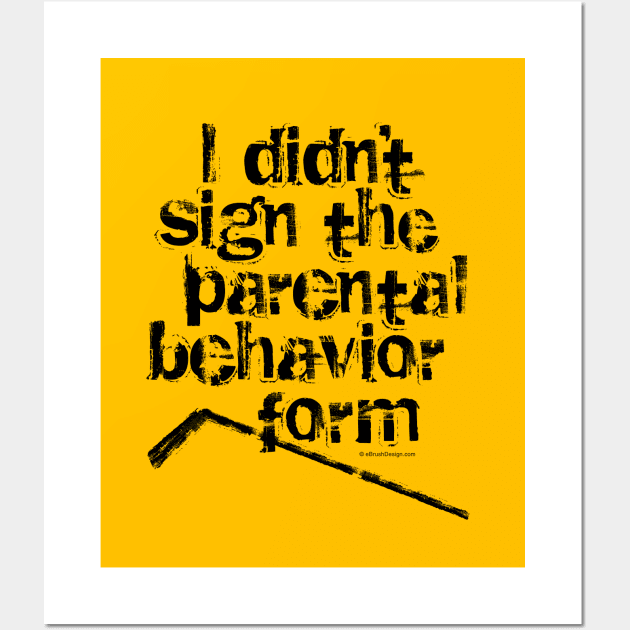 Parental Behavior Form - funny hockey mom and hockey dad Wall Art by eBrushDesign